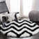 Delane Handmade Shag Black/White Area Rug