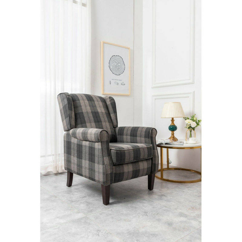 Imogen 70cm Wide Wing Chair Recliner, Grey