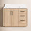 Meuble-lavabo simple 42 po avec plateau en pierre composite Cloverfield-93496149-93496150
