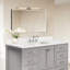 Comptoir de salle de bain en pierre 60 po x 22 po avec lavabo encastré et look élégant - Lavabo intégré en céramique pour meuble-lavabo