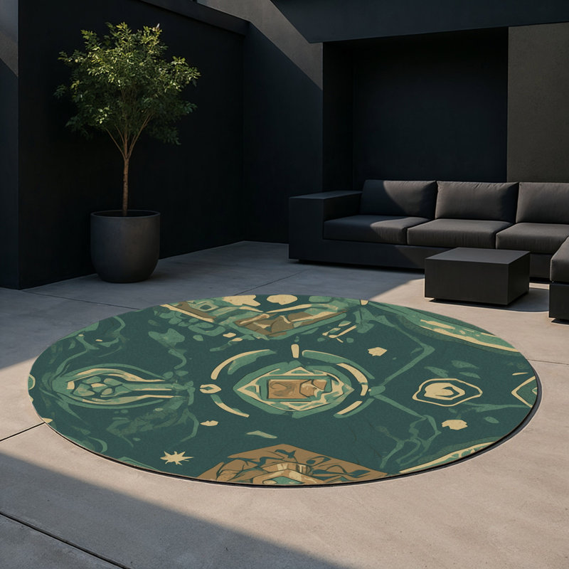 Tapis intérieur et extérieur Winds Of Destiny, Rond 5 pi