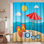 Rideau de douche imperméable solaire avec 12 crochets Ocean Beach Holiday