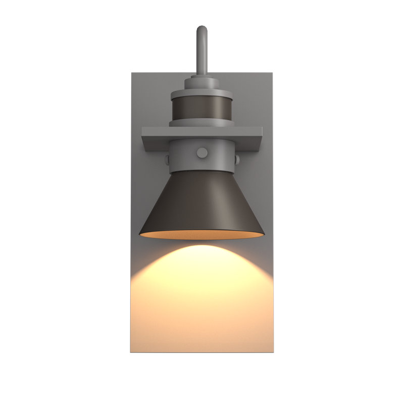 Erlenmeyer 1 - Bulb Outdoor Barn Light, Coastal Burnished Steel, Coastal Dark Smoke