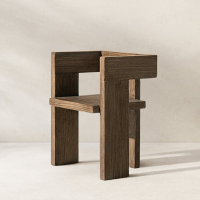 Fauteuil d'appoint sculpté en orme récupéré Avenel