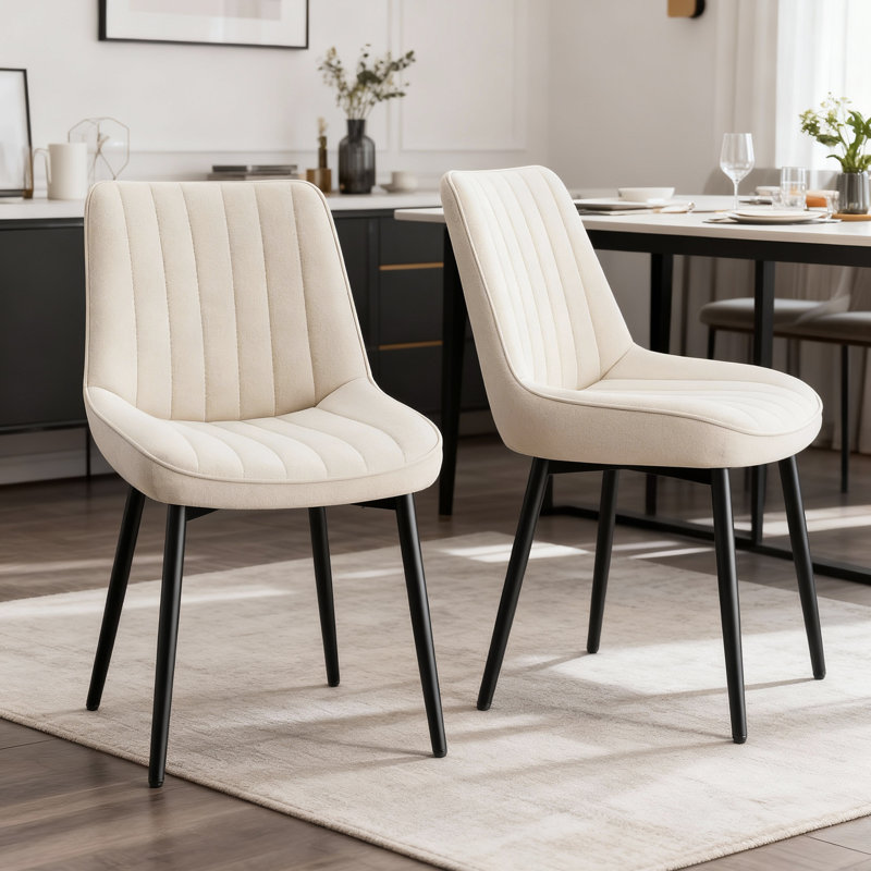 Side Chair, Beige Velvet, Metal
