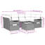 Ensemble de canapé de jardin Vidaxl Gris, gris foncé