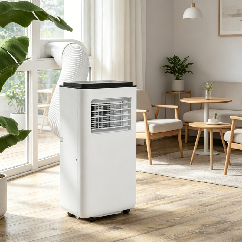 Climatiseur portatif blanc l 13 po x P 11 po x H 27,7 po