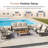 Haven 7-person Outdoor Seating Group with Cushions, Off-White Patio Conversation Sofa Set-1368825355