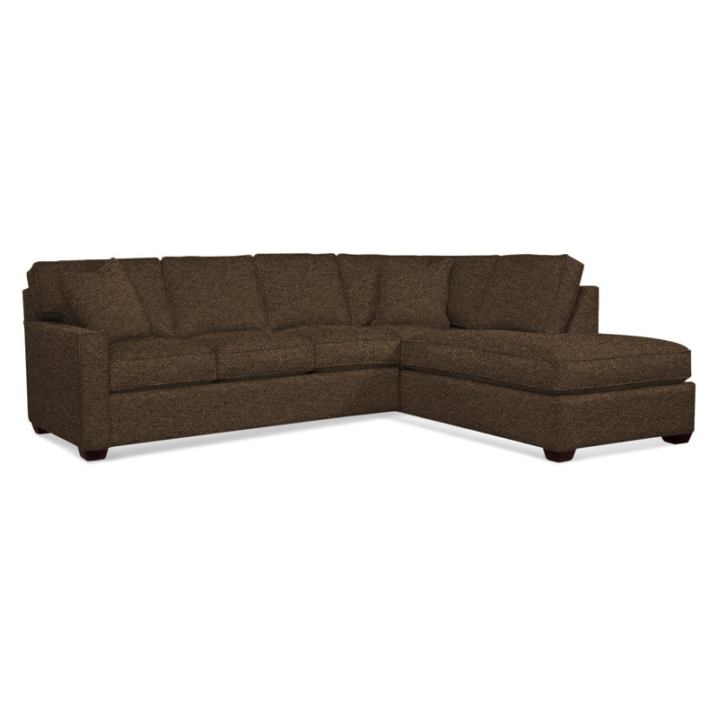 Ellora Upholstered L-Shaped Sectional, Right Hand Facing, Java, Elite Chocolate; 0321-72