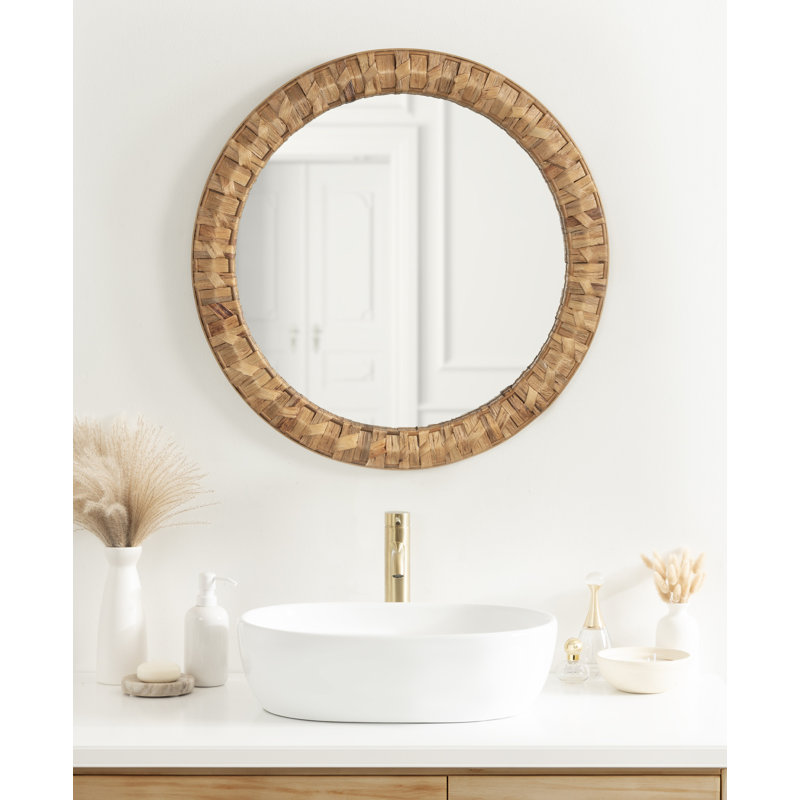 LeeRoy Round Woven Wall Mirror