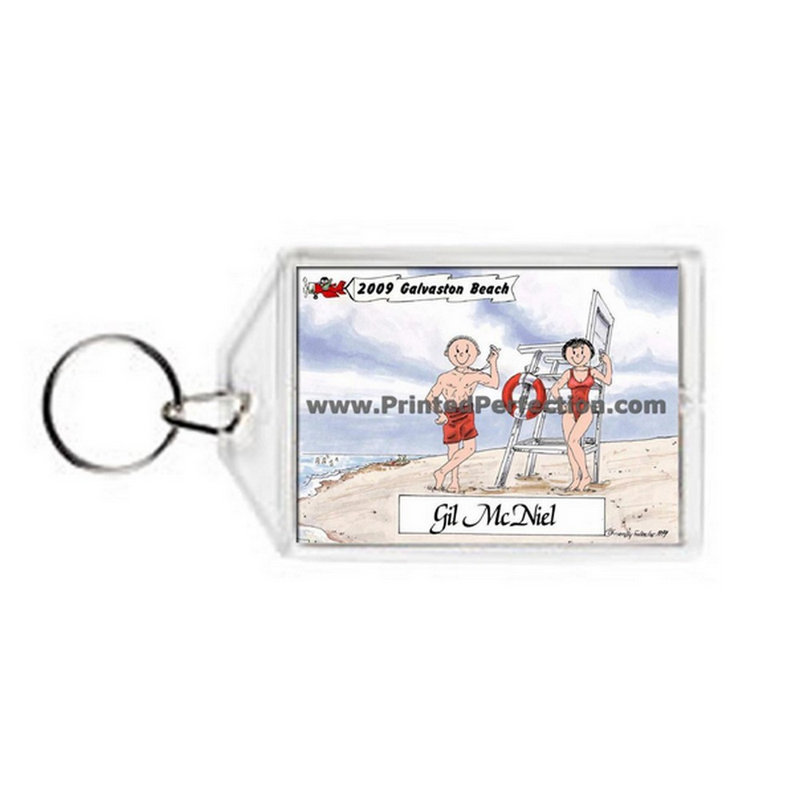Porte-clés personnalisé en acrylique Lifeguard Couple, Oui