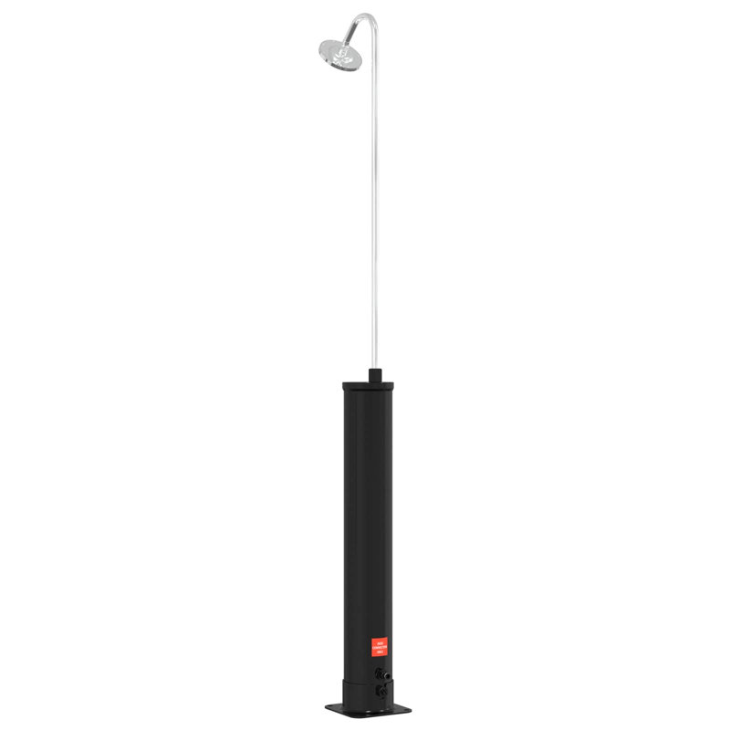  Solar Shower with Shower Head Black PVC, ABS, Zinc Alloy Outdoor Garden