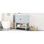 Meuble-lavabo moderne de 30 po en gris, lavabo en céramique, bois massif, beaucoup de rangement gris 30 po, flair avec du bois et de nombreuses armoires