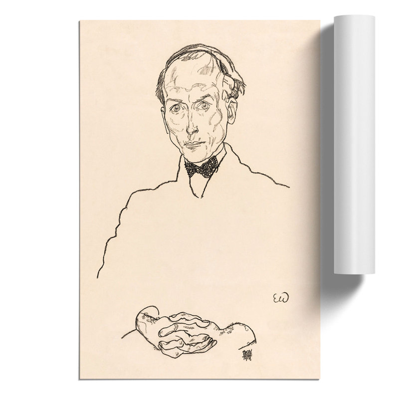 Dr. Ernst Wagner by Egon Schiele - No Frame Painting, 42cm H x 30cm W x 0.1cm D