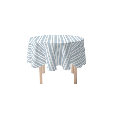 Werring Round Striped Cotton Twill Tablecloth