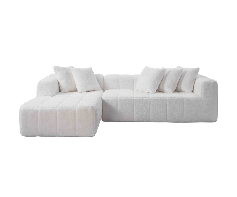 Canapé modulaire 107,9 po Cloud, Blanc, Face à la gauche