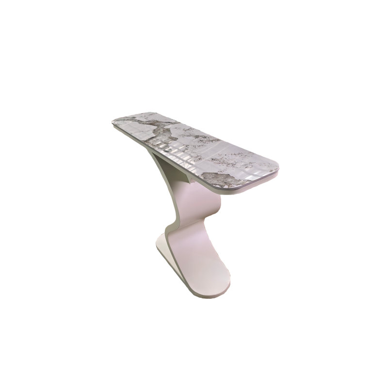 Console d'entrée moderne et minimaliste contre le mur, Beige