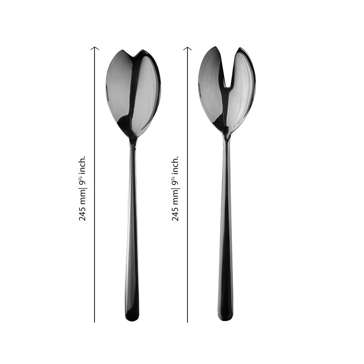 Linea Stainless Steel Salad Servers, Black Gold