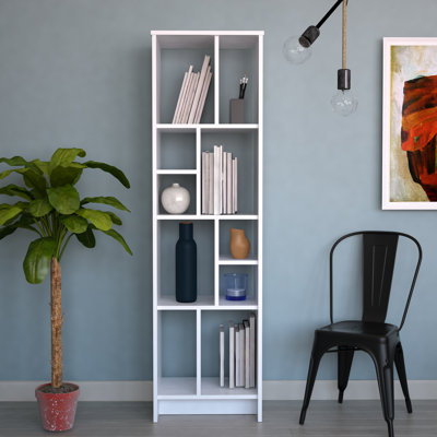 175.26cm H x 50.8cm W Geometric Bookcase