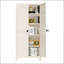 Armoire de rangement en métal 71 po à 2 portes avec serrure et tablettes réglables pour la maison et le bureau
