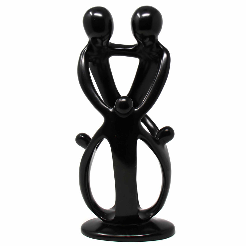 Figurine familial Asmah, H 10 po x l 4 po x P 4 po