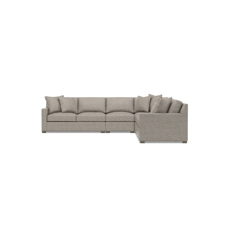 Bernhardt Kelsey 5-Piece Fabric Sectional, 35.5" H x 134.5" W x 134.5" D, Beige Polyester