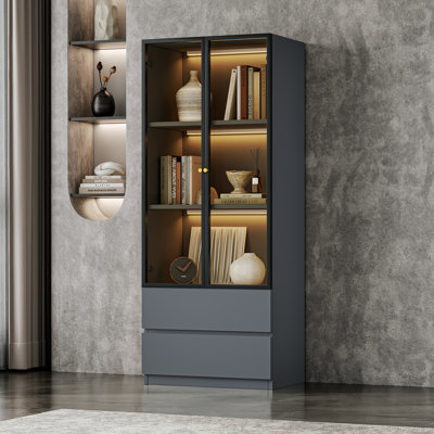 Étagère de salle à manger avec commode en porcelaine 23,6 po Crafton Modern