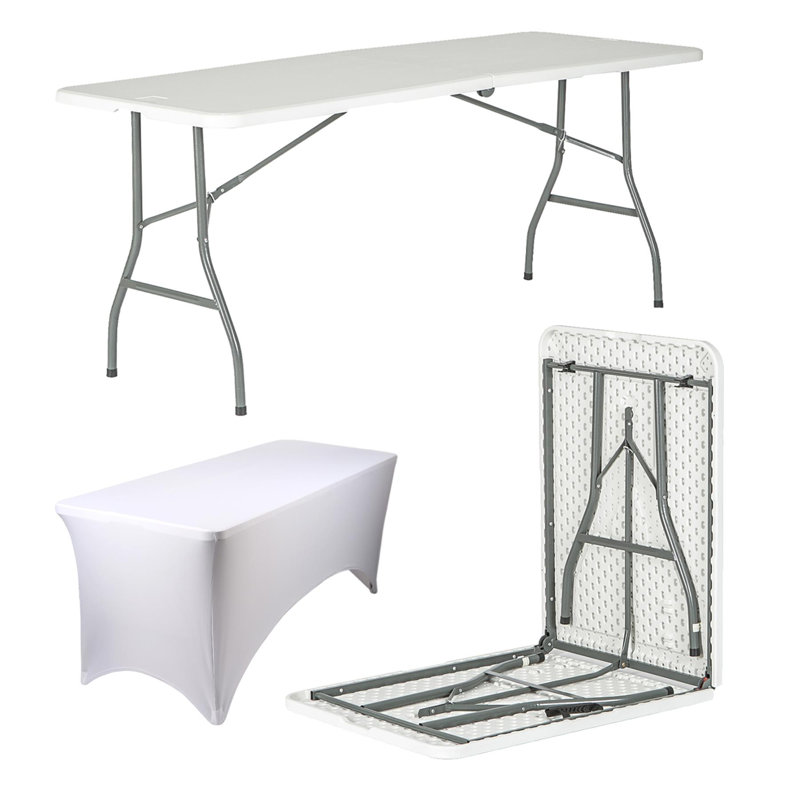 180cm Rectangular Folding Table, White