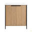 Meuble-lavabo autoportant de 30 po avec lavabo en résine et 2 portes d'armoire à fermeture en douceur (emballage KD)-126528758