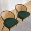 Chaises de salle à manger rembourrées de 19,3 po de hauteur avec structure en métal noir et dossier Cane-438477461-454741144