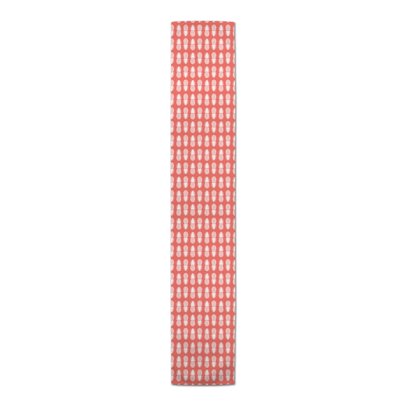 Linge de table Aishah, Corail, L 90 po x P 16 po, Plaid