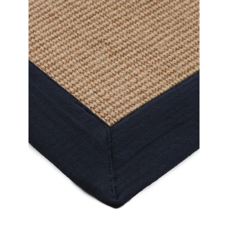 Sisal Hand Woven Black Rug, Rectangle 140 x 200cm