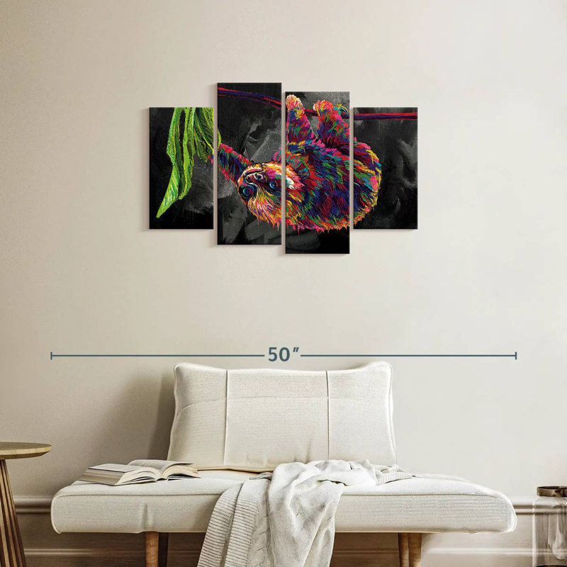 Brampt paresseux à la recherche d'une couleur abstraite, H 22 po x l 36 po