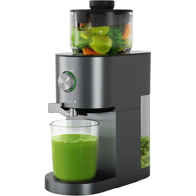 Slow Masticating Juicer, Cold Press Juicer Machine With 5.4" Large Feed Chute - High Juice Yield For Whole Fruits & Vegetables, Easy Cleanup Self Feeding Juice Extractor With Reverse Function