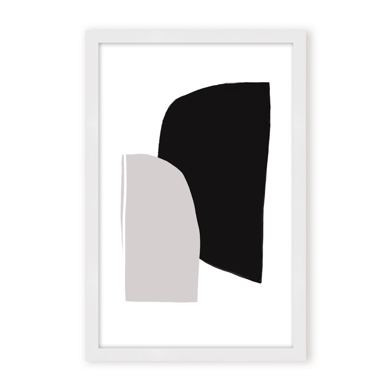 Abstractions No 5 Print by Anastasia Sawall, 36" H x 24" W x 1.125" D, Beige, Framed Matted Print