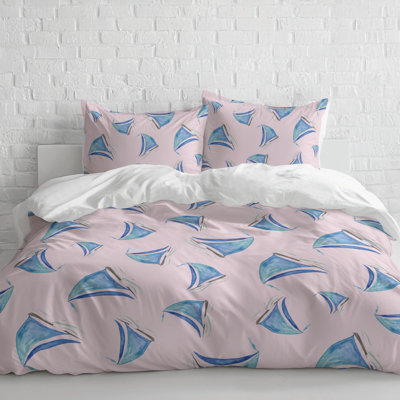 Summer Sailboats 3- Piece Decorative Lightweight Comforter Set