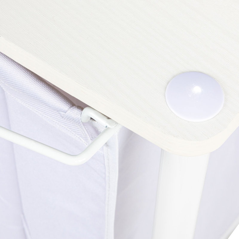 Rolling Laundry Sorter, White