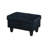 Midnight Blue Sackcloth Fabric L style Left Hand Facing Living Room Sofa Set, with ottoman-88077094-87463990