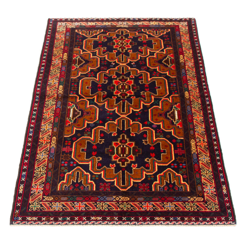 Teimani Navy Rug 3'7" x 6'8"