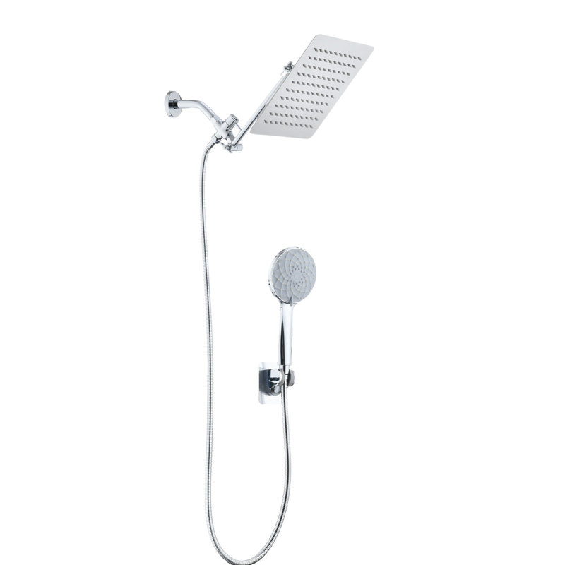 Pomme de douche à pluie 10 po avec douchette 10 po, Chrome