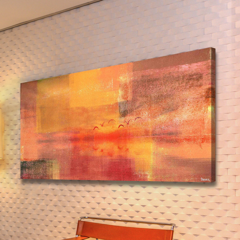 « vers l’horizon » par parvez taj,, reproduction sur toile tendue sur toile, H 22,5 po x l 45 po x P 1,5 po