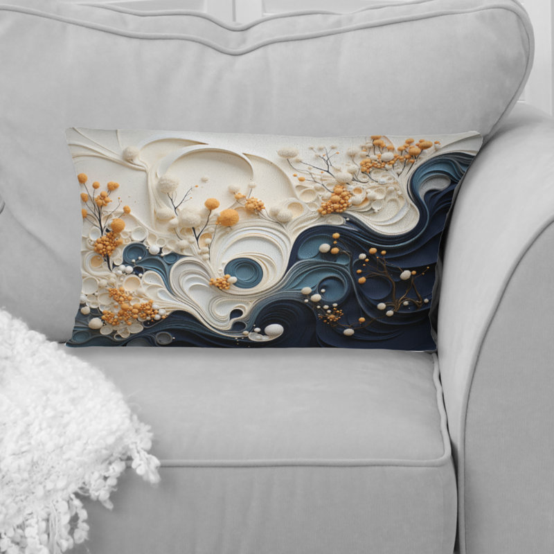 Coussin décoratif à encre liquide Spiralscape III