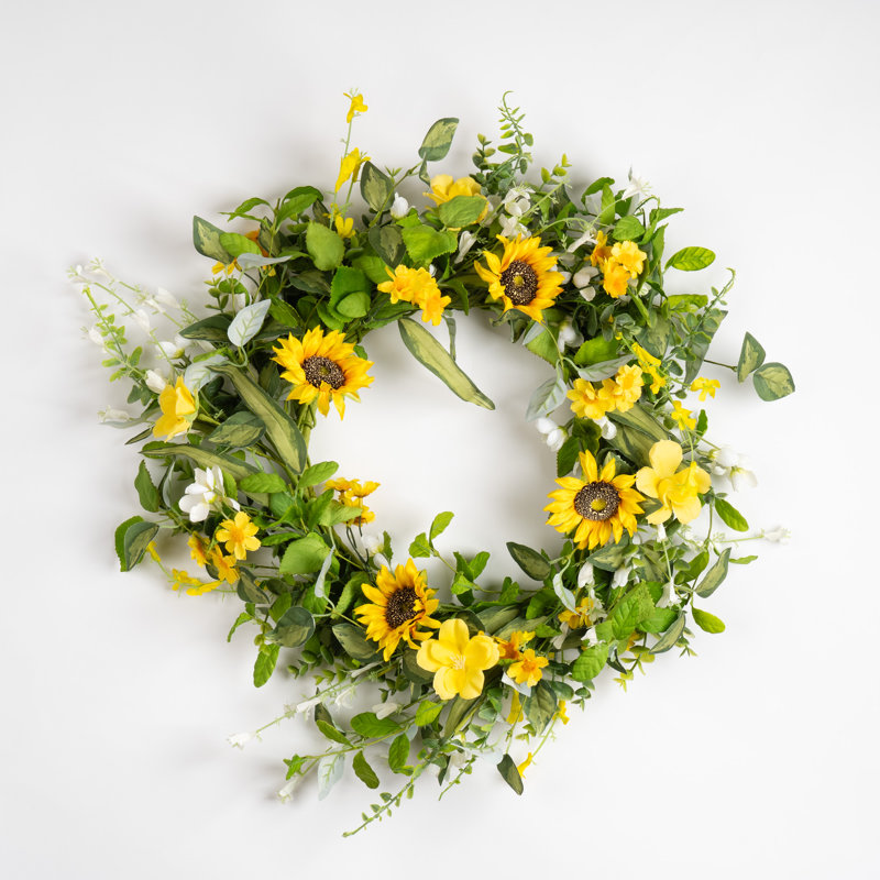 55cm Yellow Sunflower Wreath