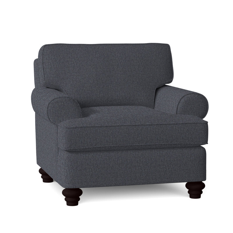 Lowell Upholstered Accent Chair, Mineral, Blue/Beige Stripe; 0209-61