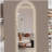 65" x 21" bow-shaped design LED full-length mirror, dimmable, high-definition, explosion-proof, can stand or be mounted - bright lighting, suitable for makeup, studio, etc.