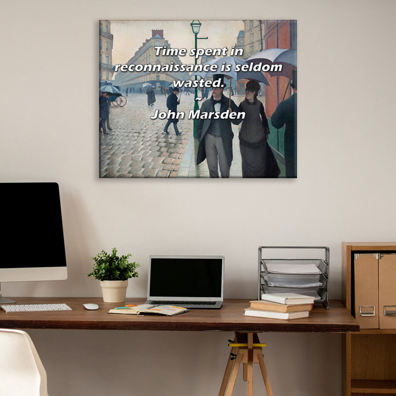 Artsy Quote "Time spent in reconnaissance is seldom wasted." By John Marsden Gallery Wrapped Canvas, 17" H x 24" W