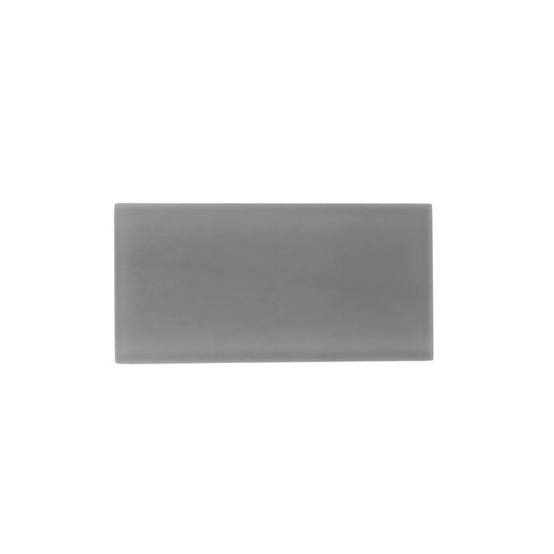 3"X 6" Matte Finished Glass Subway Tile, Dark Gray