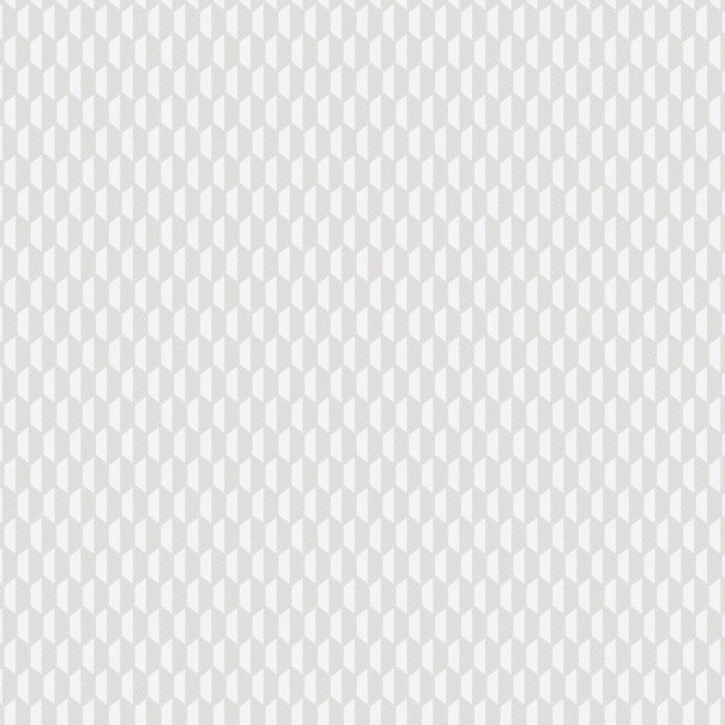 Papier peint texturé hexagonal élégant Honeycomb Grid, Blanc cassé