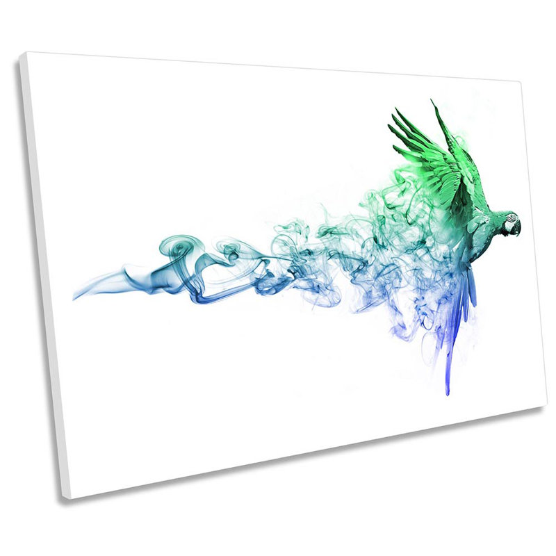 Parrot Bird Abstract - Wrapped Canvas Print, 40.6cm H x 61cm W