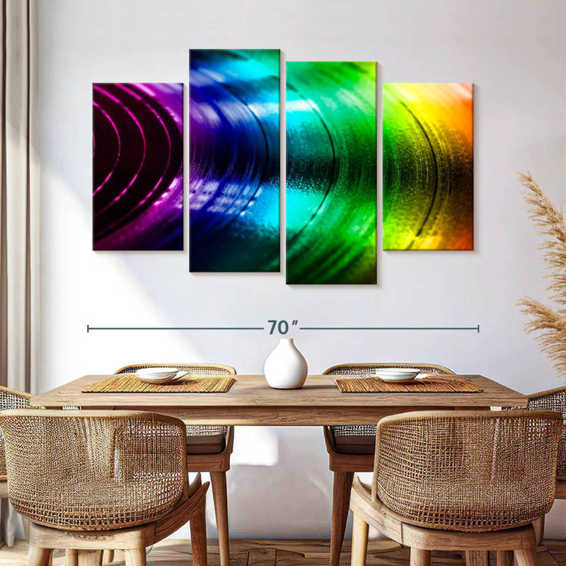 Abarca Vinyl Record Rainbow, 42" H x 68" W